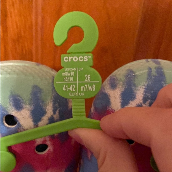 Unisex CROCS Tie Dye Mules with Lined Inside Size Men 8/Woman 10 NWT - Picture 6 of 10